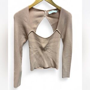 Astr Tan Long Sleeve Top